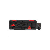 Everest Usb Siyah Kırmızı Tuşlu Türkçe Multimedia Kablolu Klavye + Mouse Set Km-6825 - 1