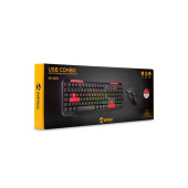Everest Usb Siyah Kırmızı Tuşlu Türkçe Multimedia Kablolu Klavye + Mouse Set Km-6825 - 2