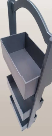 Hobi 90383 Raf Terek 3'lü Geniş İç Hacim CNC Kesim Ahşap MDF ANTRASİT ElYapım - 4