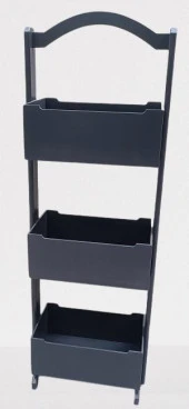 Hobi 90383 Raf Terek 3'lü Geniş İç Hacim CNC Kesim Ahşap MDF ANTRASİT ElYapım - 6