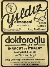 Manisa 1987 Meslek Reklam İlanı Efemera S-45 - 1