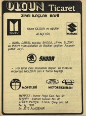 Manisa 1987 Meslek Reklam İlanı Efemera S-81 - 1