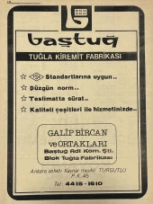 Manisa 1987 Meslek Reklam İlanı Efemera S-109 - 2