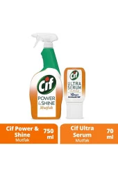 Cif Sprey Power Shine Mutfak 750ml Ultra Serum Mutfak 70ml - 2