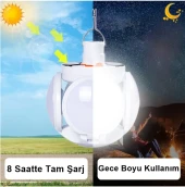 Güneş Enerjili Solar Aydınlatma Kamp Çadır Lambası Şarjlı Ampül Led 2029 - 7