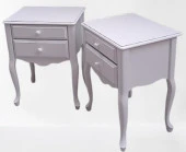 Komodin 90385 Klasik Kayın Aslan Ayak Çit Çekmece 2Adet Parlak Beyaz Boya ElYapım - 8