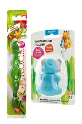 Rocs Kids 3-7 Yaş Diş Fırçası Ve Flipper Fil Figürlü Saklama Kabı Seti - 1
