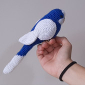 Amigurumi Örgü Oyuncak Muhabbet Kuşu Lacivert - 2
