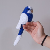 Amigurumi Örgü Oyuncak Muhabbet Kuşu Lacivert - 5
