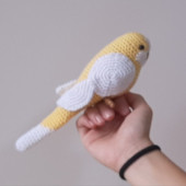 Amigurumi Örgü Oyuncak Muhabbet Kuşu Sarı - 4