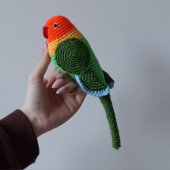 Amigurumi Örgü Oyuncak Kuş Cennet Sultan Papağanı - 2