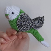 Amigurumi Kuş Muhabbet Kuşu Yeşil Beyaz - 1