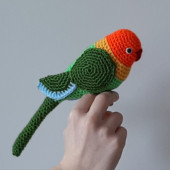 Amigurumi Örgü Oyuncak Kuş Cennet Sultan Papağanı - 3