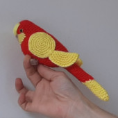 Amigurumi Kuş Muhabbet Kuşu Sarı Kırmızı Galatasaray - 2