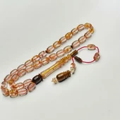 Altın Parçaçıklı Ateş Kehribar Tesbih Hcz-Model EER thumbnail 3