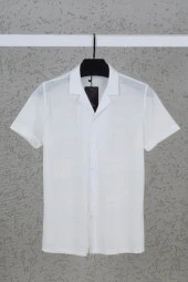 Dynamo Erkek Beyaz Kısa Kol Gömlek 9974 thumbnail 1