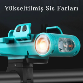 TechTic 5in1 Bisiklet Feneri Şarjlı Telefon Tutucu+Korna +Sis Farı 3500Mah PowerBank Scooter Lambası - 3