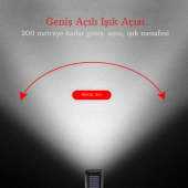 TechTic Güneş Enerejili Bisiklet Feneri Korna Su Geçirmez Solar Scooter Işık Şarj Edilebilir Ön Far (Mavi) - 5