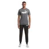 Puma Essential Heather Tee Erkek Siyah Günlük Stil Tişört 58673601 thumbnail 3