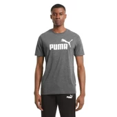 Puma Essential Heather Tee Erkek Siyah Günlük Stil Tişört 58673601 thumbnail 1