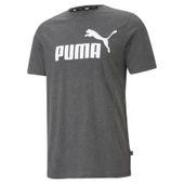 Puma Essential Heather Tee Erkek Siyah Günlük Stil Tişört 58673601 thumbnail 4