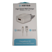 KENSA APPLE İPHONE BÜTÜN MODELLERE UYUMLU  ŞARJ KABLOSU ŞARJ ADAPTÖRÜ SET 20W 3.0A - 1