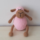 Amigurumi Örgü Oyuncak Kuzu Pembe - 3