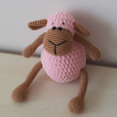 Amigurumi Örgü Oyuncak Kuzu Pembe - 4