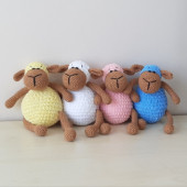 Amigurumi Örgü Oyuncak Kuzu Pembe - 5