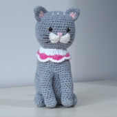 Amigurumi Örgü Oyuncak Kedi Gri - 2
