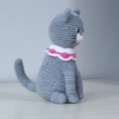 Amigurumi Örgü Oyuncak Kedi Gri - 3