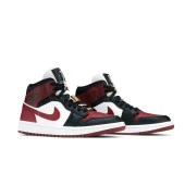 Nike Air Jordan 1 Mid SE Black Dark Beetroot Spor Ayakkabı - 3