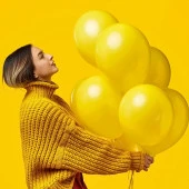 VIP 100 PCS SHINY METALLIC YELLOW BALLOON VIP KALİTE PARLAK METALİK SARI BALON HELYUM GAZI UYUMLUDUR - 1