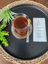 Gümüş Yaldızlı Beyaz Temizlik Sonrası Çay Keyfi Kahve Peçete 6x12 cm - 1