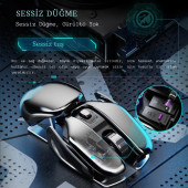 TechTic Mekanik Metal Kablosuz Mouse Böcek Tasarım 1600DPİ Ergonomik Tüm Yüzeyler İçin Sessiz Tıklama - 4
