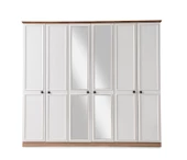 Duru Modern MDF 6 Kapaklı Aynalı Elbise Dolabı Gardrop 241cm - 1