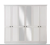 Duru Modern MDF 6 Kapaklı Aynalı Elbise Dolabı Gardrop 241cm - 9