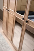 Duru Modern MDF 6 Kapaklı Aynalı Elbise Dolabı Gardrop 241cm - 8