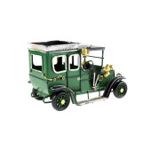 Dekoratif Metal Araba Nostaljik metal Araba Yeşil - 3