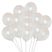VIP 100 PCS SHINY METALLIC WHİTE BALLOON VIP KALİTE PARLAK METALİK BEYAZ BALON HELYUM GAZI UYUMLUDUR - 1