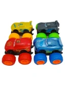 4 Adet Sürtmeli Şimşek Mcqueen Oyuncak Arazi Aracı 4x4 Tüm Renkler 1 Set - 2