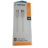 KENSA 3.1A USB-C  HIZLI ŞARJ ÖZELLİKLİ TYPE-C ŞARJ VE DATA KABLOSU - 1