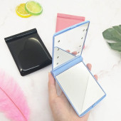 TechTic Katlanır Mini Işıklı Makyaj Aynası Cep Çanta Aynası 8 LED Pilli(23A 12V Pil Dahildir) Pembe - 8