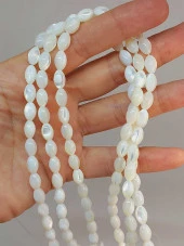 Sedef Taşı Arpa Kesim 5.5x8.5mm Dizi (49416) thumbnail 1