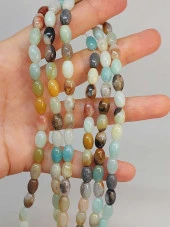 Amazonit Taşı Arpa Kesim 6x9mm Dizi (49432) thumbnail 1