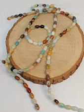 Amazonit Taşı Arpa Kesim 6x9mm Dizi (49432) thumbnail 3