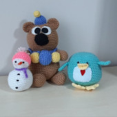 Amigurumi Oyuncak Ayıcıklar Uyku Bebekleri Turkuaz - 1