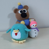 Amigurumi Oyuncak Ayıcıklar Uyku Bebekleri Turkuaz - 3