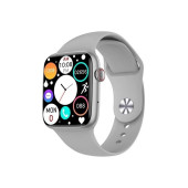 Hw56 MAX Plus Gri Smart Watch Akıllı Saat Wireless Charging Çift Buton Aktif Her Telefona Uyumlu - 1