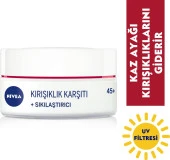 NIVEA + Krem Yaş 45+ (50ml),Yaşa Özel Yüz Bakım Kremi,Kayısı Çekirdeği ve Shea Yağı ile Yoğun Cilt B - 2